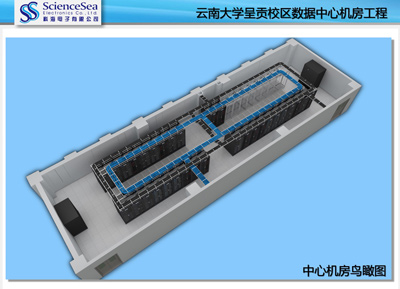 云南大學呈貢區數據中心機房工程鳥瞰圖